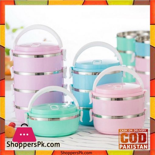 3 Layer Stainless Steel Thermal Insulated Stackable Lunch Box