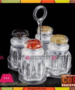 4 Piece Acrylic Plastic Salt and Pepper Shaker