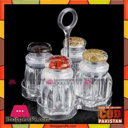 4 Piece Acrylic Plastic Salt and Pepper Shaker