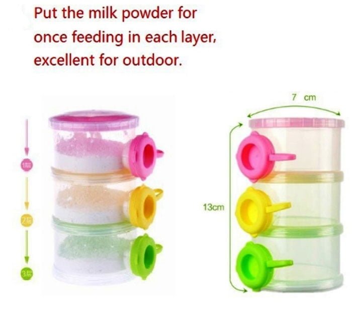 Baby Food Containers For Travel Marvelous 3 Layer Baby Infant Food Milk Feeding Powder Dispenser