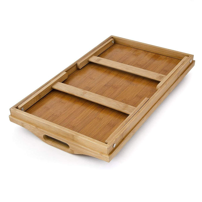Bamboo Folding Serving Tray Foldable Bed Table Serving Tray Size: 50 X 30 X 23.5Cm 8 Bamboo Folding Serving Tray Foldable Bed Table Serving Tray Size: 50 X 30 X 23.5Cm