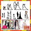 Bride Groom Wedding Cutter Set