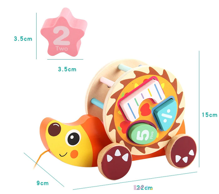 Cartoon Animal Building Block Trailer Baby Early Educational Toy