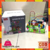 Educational Montessori Wooden Wire Maze Around Beads Farm