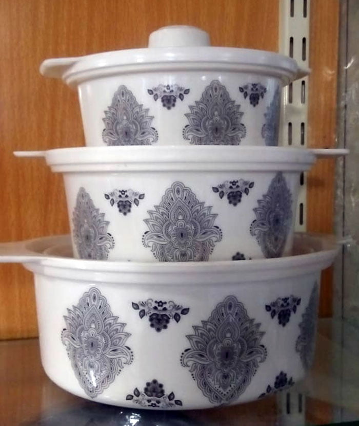 Fantastic Melamine Serving Donga Set Of 3