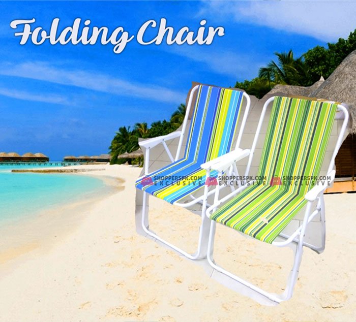 Folding Stripe Garden Chair