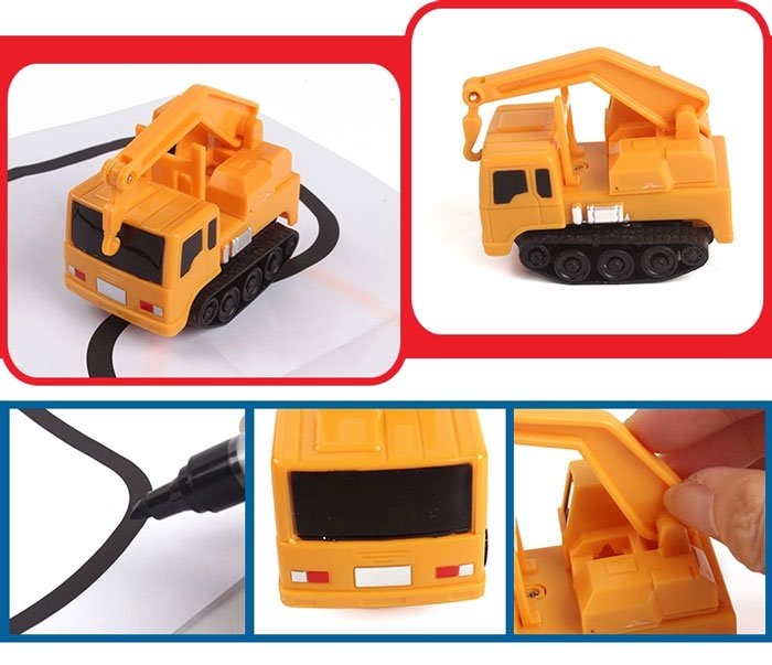 Following Drawn Black Line Mini Magic Truck Inductive Toy Car