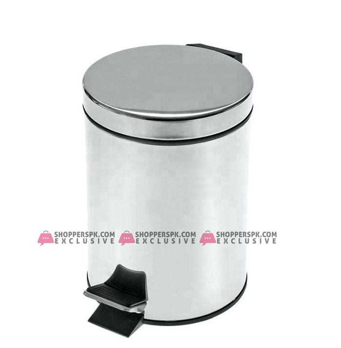 Foot Pedal Bathroom Dustbin Stainless Steel S-B - 12 Liter