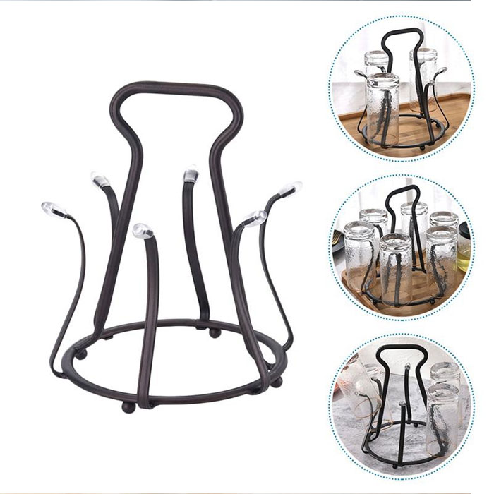 High Quality Wrought Iron Glass Stand