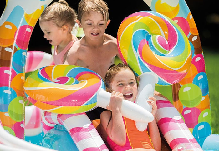 Intex Candy Zone Inflatable Play Center 116 X 75 X 51 Inch For Ages 2+ - 57149