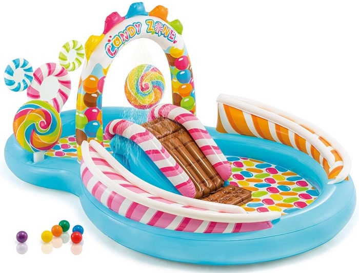 Intex Candy Zone Inflatable Play Center 116 X 75 X 51 Inch For Ages 2+ - 57149