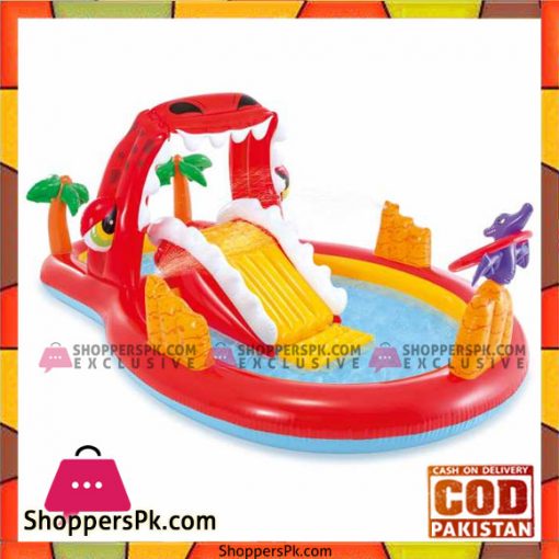 Intex Happy Dino Play Center Pool For Kids With Toys - 57160