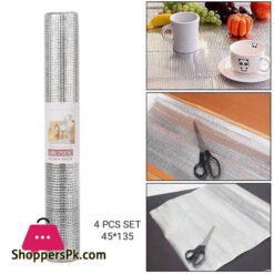 Kitchen Cabinet Drawer Foil Shelf Liner Mat Anti-Skid & Non Adhesive Easy to Cut – Size: 45 x 200cm 1-Pcs