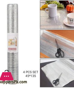 Kitchen Cabinet Drawer Foil Shelf Liner Mat Anti-Skid & Non Adhesive Easy to Cut – Size: 45 x 200cm 1-Pcs