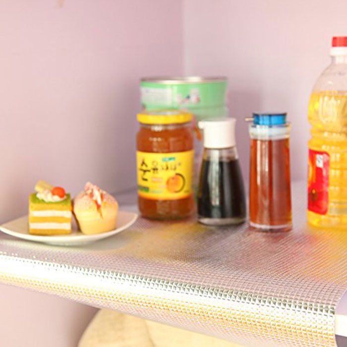 Kitchen Cabinet Drawer Foil Shelf Liner Mat Anti-Skid &Amp; Non Adhesive Easy To Cut – Size: 45 X 200Cm 1-Pcs