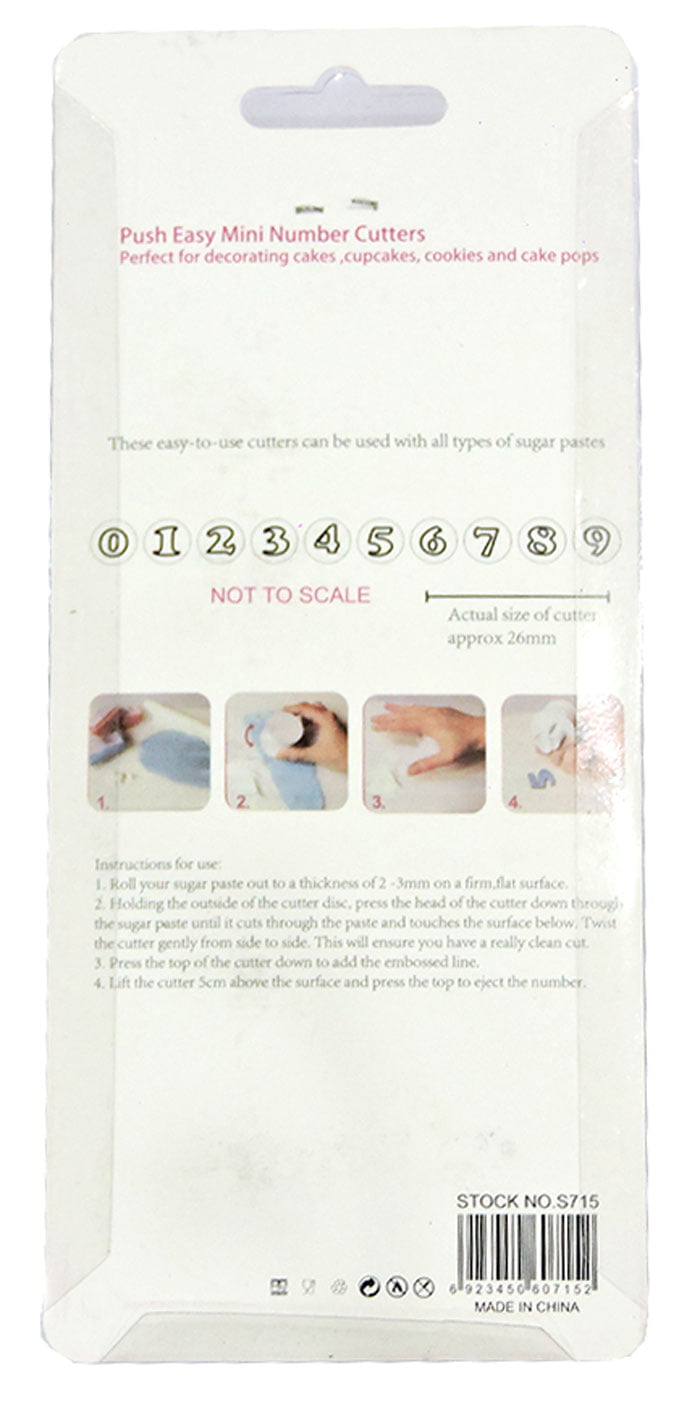 Mini Number Plunger Cutter Set - S 715