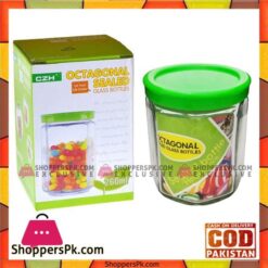 Octangonal Sealed Full  Air Tight 260-ML Glass Jar