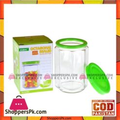 Octangonal Sealed Full  Air Tight 550-ML Glass Jar