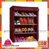 Pindia Shoe Cabinet , 4- Layer Maroon Shoe Rack Organizer