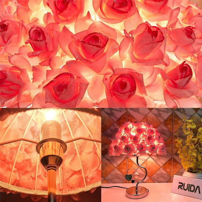 Romantic Rose Desk Table Lamp - 1 Pcs