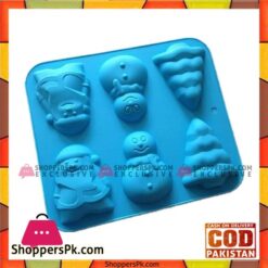 SPK Silicone Christmas Theme Cupcake Mold 6 Cavity