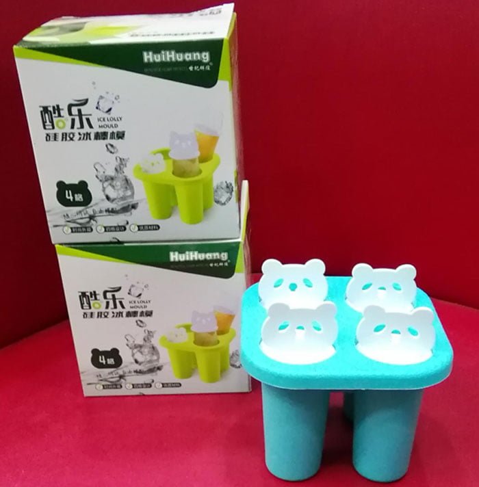 Silicone 4 Grid Solid Ice Cream Mould Diy Popsicle Mold