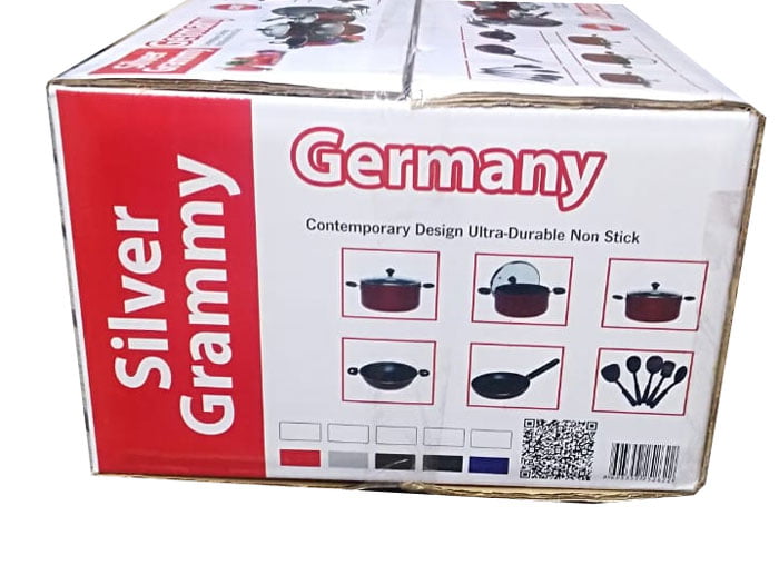 Silver Grammy Non-Stick Set 16 Pcs Set 5 Silver Grammy Non-Stick Set 16 Pcs Set