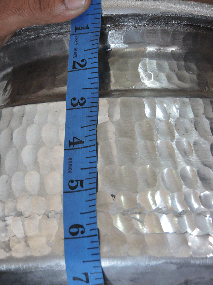 Silver Degh With Cover - 2Kg Small - ( Daig )