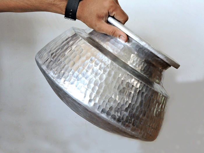 Silver Degh With Cover - 2Kg Small - ( Daig )