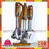 Stainless Steel Kitchen Tool Cooking Spoon with Stand Set of 7