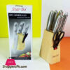 Star Bo Pack Of 8 - Knife Set With Wooden Block - Steel Handle