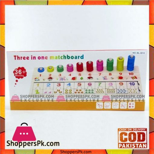 Three in One Matchboard Wooden Toy
