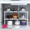 Under Sink Shelf Extendable Storage Stainless Steel And Pp Plastic Rack Adjustable Kitchen Organizer