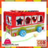 Wooden Digital Shape Bus Xylophone Car