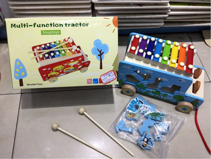 Wooden Toys Multi-Function Tractor