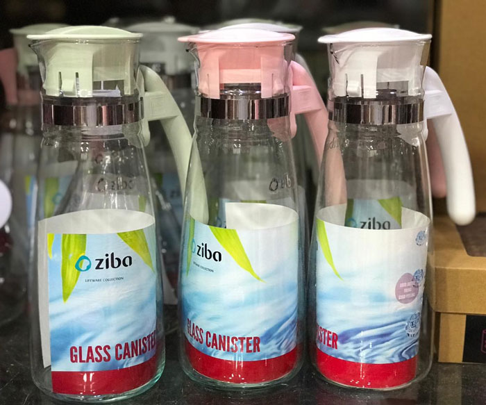 Zibasazan Glassware Juice Kettle 1 Liter Iran Made