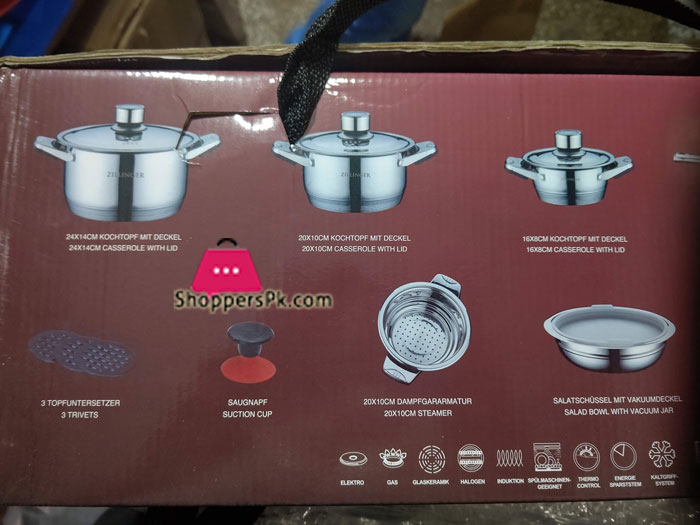 Zillinger High Quality 17Pcs Cookware Set