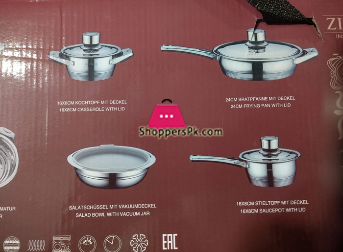 Zillinger High Quality 17Pcs Cookware Set