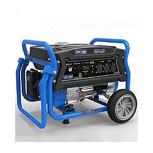 Euro Power Generator 3.5 KVA EP3000E with GAS Kit Black & Blue