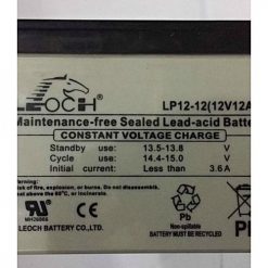 Leoch12V 12Amp Maintenance Free Sealed LeadAcid Battery Grey
