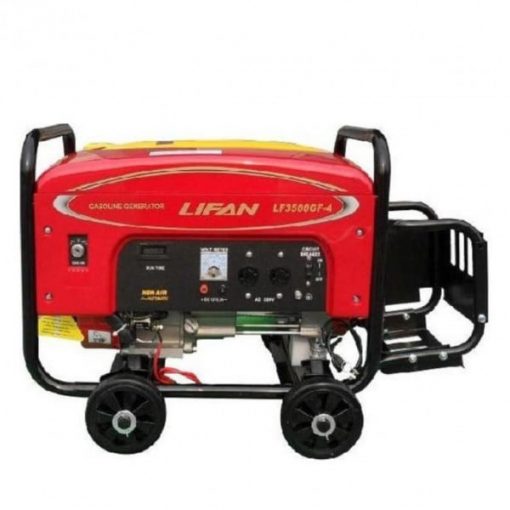 Lifan 2.7 kW Petrol & Gas Generator With Battery & Gas Kit LF3500GF-4 – Red