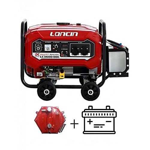 Loncin LC3600DDC Generator 2.5 KW with Big Battery & Gas Kit
