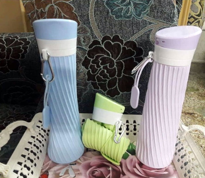 500Ml Folding Silicone Collapsible Water Bottle 1 - Pcs