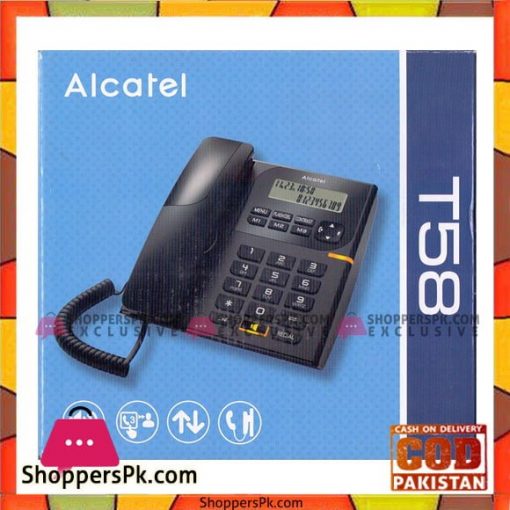 Alcatel T58 EX Landline Phones with Caller ID (Black)
