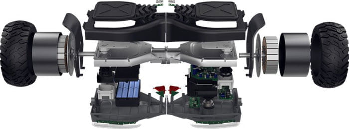 All Terrain Hoverboard 8.5&Quot; Big Wheel Off Road Tires Electric Smart Self Balancing With Bluetooth Speakers, Led Lights - Black