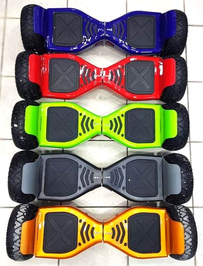 All Terrain Hoverboard 8.5&Quot; Big Wheel Off Road Tires Electric Smart Self Balancing With Bluetooth Speakers, Led Lights - Black