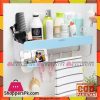 Bathroom Shelf Storage Organizer Shower Caddy Wall Mount Rack with Towel Bar Magnetic Soap Holder and Hanger Hooks