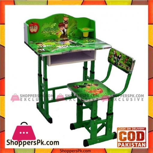 Ben 10 Kids Wooden Study Table and Chair (3-10 Years)