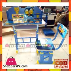 Cartoon Kids’ Study Table & chair Set with Minions Theme