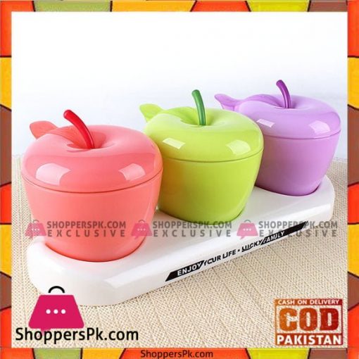 Creative Cute Little Apple Plastic Seasoning Tank Kitchen Seasoning Cassette Small Spoon